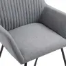 Virtuves Krēsli, 2 Gab., Gaiši Pelēks Audums Vidaxl