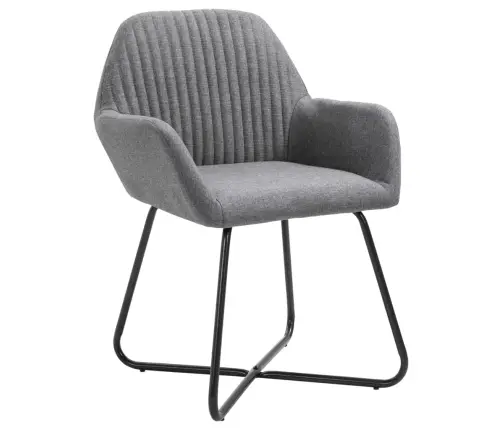 Valgomojo Kėdės, 2Vnt., Tamsiai Pilkos, Audinys