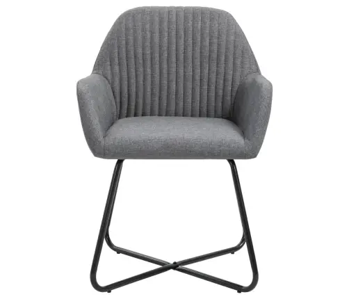 Valgomojo Kėdės, 2Vnt., Tamsiai Pilkos, Audinys