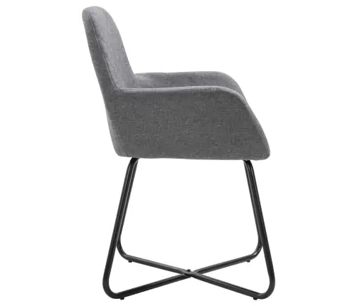 Valgomojo Kėdės, 2Vnt., Tamsiai Pilkos, Audinys