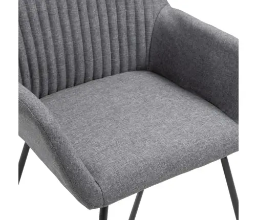 Valgomojo Kėdės, 2Vnt., Tamsiai Pilkos, Audinys