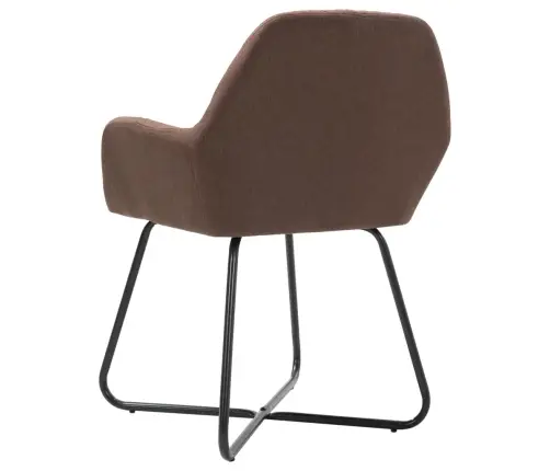 Virtuves Krēsli, 2 Gab., Brūns Audums Vidaxl