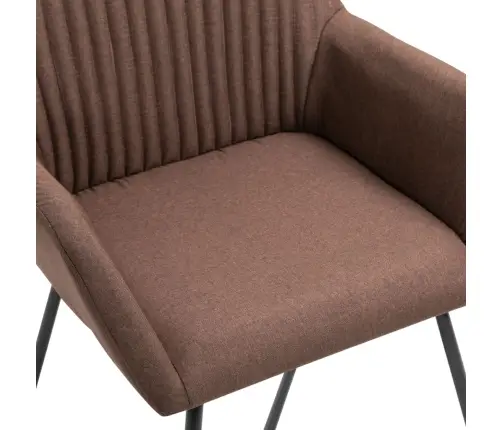 Virtuves Krēsli, 2 Gab., Brūns Audums Vidaxl