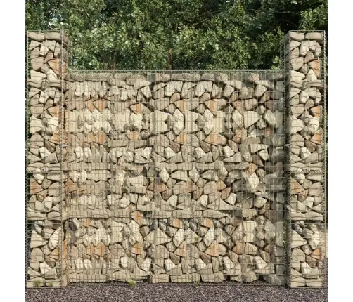 Gabioonkorvid 3 Tk, Tsingitud Teras 25 X 25 X 197 Cm