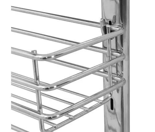 Virtuvės Krepšys, Sidabrinis, 47X15,5X55,5cm 3 Lentynos