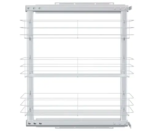 Ištraukiamas Vielinis Virtuvės Krepšys, 47X25X56cm 3 Lentynos