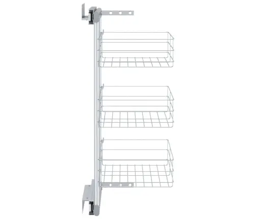 Ištraukiamas Vielinis Virtuvės Krepšys, 47X25X56cm 3 Lentynos