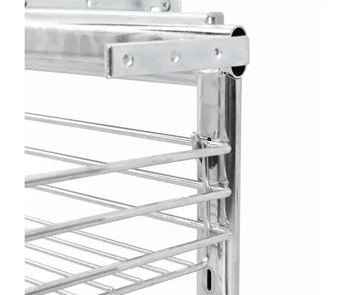 Ištraukiamas Vielinis Virtuvės Krepšys, 47X25X56cm 3 Lentynos