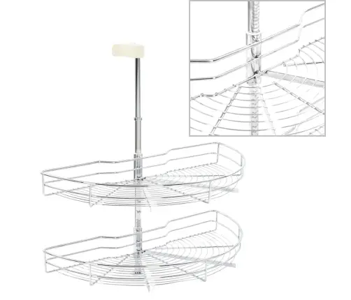 Virtuves Stieples Grozi, 2 Līmeņi, Sudraba Krāsa, 75X38X80 Cm Vidaxl