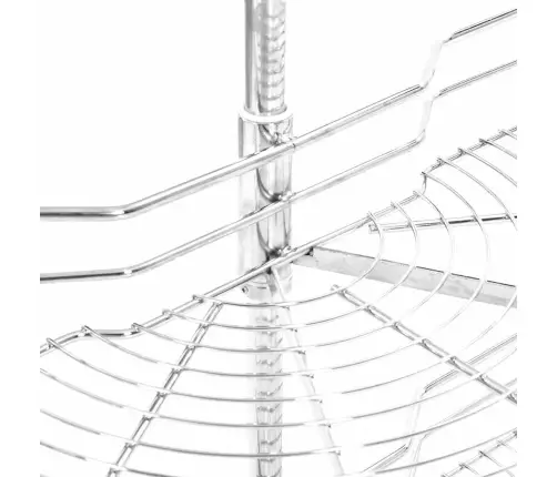 Virtuves Stieples Grozi, 2 Līmeņi, Sudraba Krāsa, 75X38X80 Cm Vidaxl