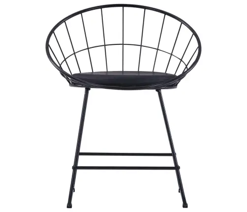 Söögitoolid Kunstnahast Istmetega 4 Tk, Must, Teras