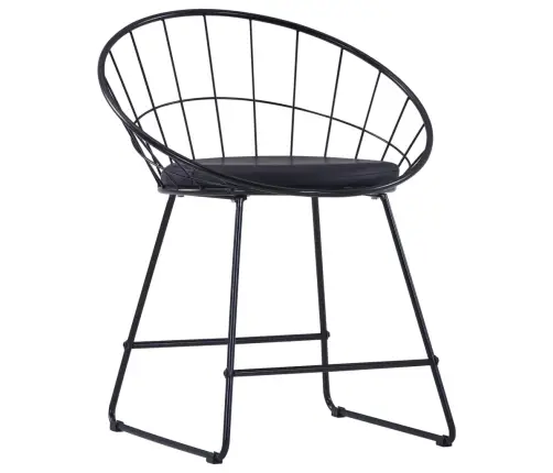 Söögitoolid Kunstnahast Istmetega 4 Tk, Must, Teras