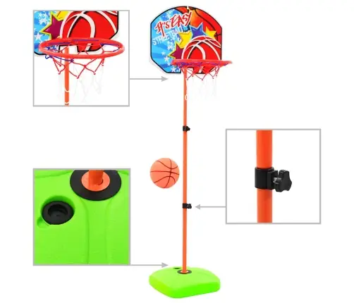 Bērnu Basketbola Grozs Un Bumba Vidaxl