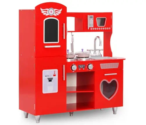 Vaikiška Virtuvėlė, Raudonos Spalvos, 84X31X89Cm