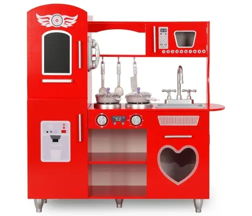 Vaikiška Virtuvėlė, Raudonos Spalvos, 84X31X89Cm