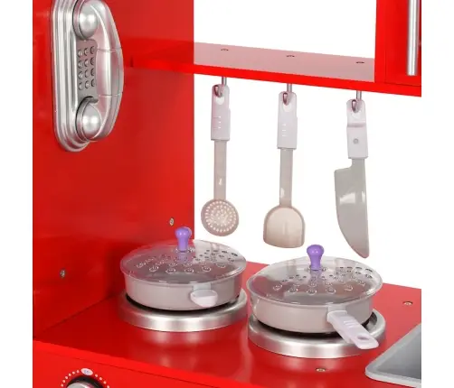 Vaikiška Virtuvėlė, Raudonos Spalvos, 84X31X89Cm