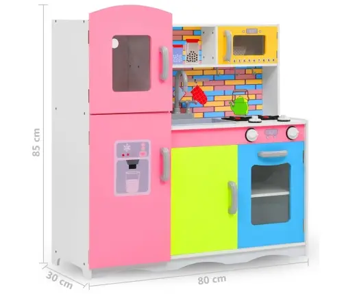 Vaikiška Virtuvėlė, Įvairių Spalvų, 80X30X85cm Mdf
