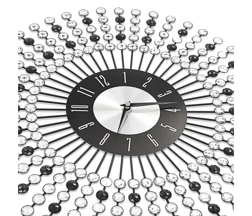 Sienas Pulkstenis, 43 Cm, Metāls, Melns Vidaxl