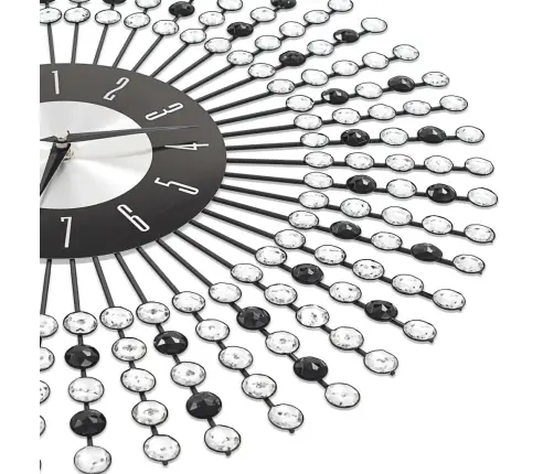 Sienas Pulkstenis, 43 Cm, Metāls, Melns Vidaxl