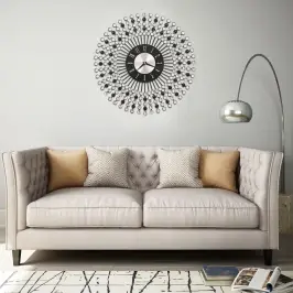 Sienas Pulkstenis, 43 Cm, Metāls, Melns Vidaxl