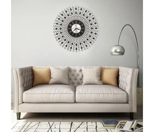 Sienas Pulkstenis, 43 Cm, Metāls, Melns Vidaxl