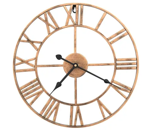 Sienas Pulkstenis, 40 Cm, Metāls, Zelta Krāsa Vidaxl