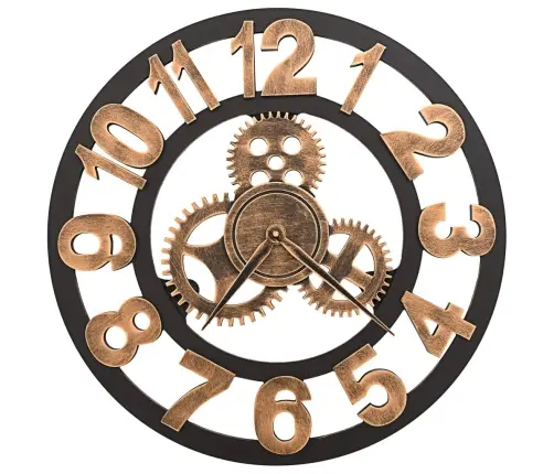 Sienas Pulkstenis, 58 Cm, Metāls, Zelta Un Melna Krāsa Vidaxl