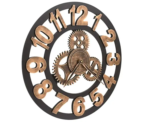 Sienas Pulkstenis, 58 Cm, Metāls, Zelta Un Melna Krāsa Vidaxl