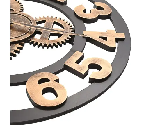 Sienas Pulkstenis, 58 Cm, Metāls, Zelta Un Melna Krāsa Vidaxl