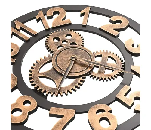 Sienas Pulkstenis, 58 Cm, Metāls, Zelta Un Melna Krāsa Vidaxl