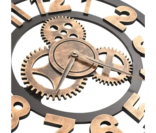 Sienas Pulkstenis, 58 Cm, Metāls, Zelta Un Melna Krāsa Vidaxl