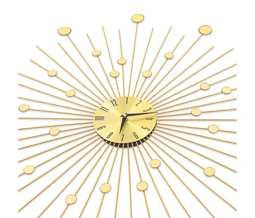 Sienas Pulkstenis, 70 Cm, Metāls, Zelta Krāsa Vidaxl