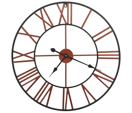 Sienas Pulkstenis, 58 Cm, Metāls, Sarkans Vidaxl