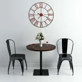 Sieninis Laikrodis, Raudonos Spalvos, 58 cm Metalas