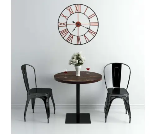 Sienas Pulkstenis, 58 Cm, Metāls, Sarkans Vidaxl