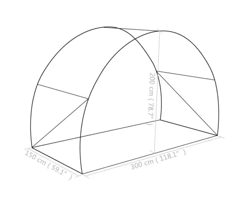 Siltumnīca, 4,5 M², 300X150X200 Cm Vidaxl