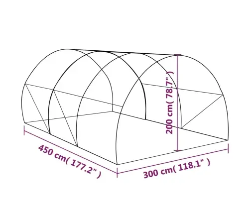Šiltnamis, 450X300X200cm 13,5M²