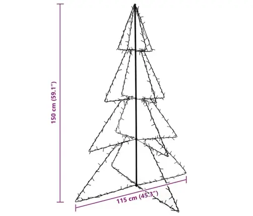 Koonusekujuline Jõulupuu 240 Ledi, Tuppa Ja Õue, 115 X 150 Cm