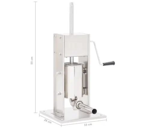 Manuāls Desu Pildītājs, 3 L, Sudraba Krāsa, Nerūsējošs Tērauds Vidaxl