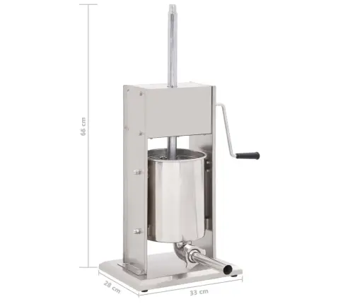 Rankinis Dešrų Kimštuvas, Sidab. Sp., 10L, Nerūdijantis Plienas