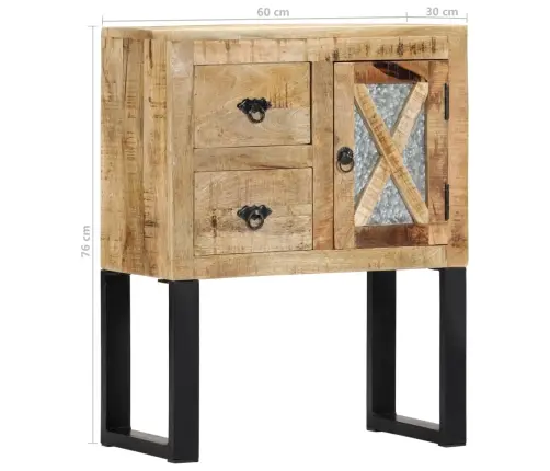 Kumode, 60X30X76 Cm, Mango Masīvkoks Vidaxl