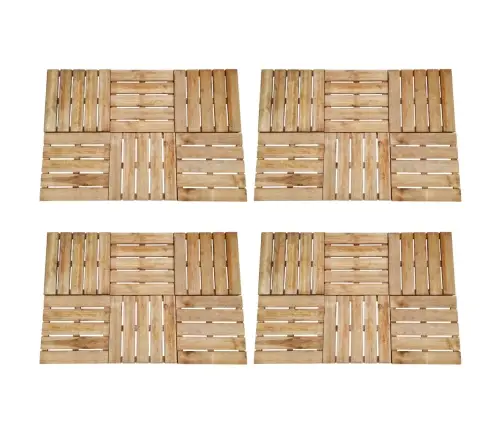 Terases Flīzes, 24 Gab., 50X50 Cm, Brūns Koks Vidaxl