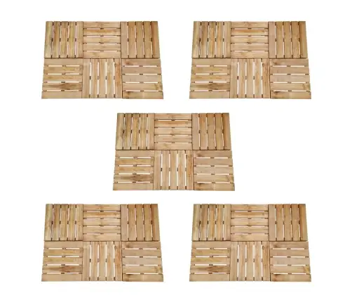 Terases Flīzes, 30 Gab., 50X50 Cm, Brūns Koks Vidaxl