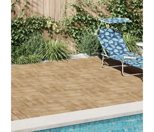 Terases Flīzes, 30 Gab., 50X50 Cm, Brūns Koks Vidaxl