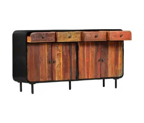 Taaskasutatud Puidust Puhvetkapp 140 X 35 X 76 Cm