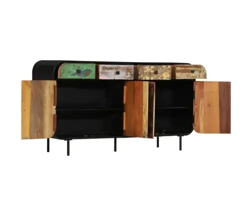 Taaskasutatud Puidust Puhvetkapp 140 X 35 X 76 Cm