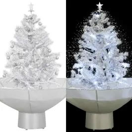 Kalėdų Eglutė Su Sniego Fun. Ir Skėč. Form. Pagr., Balta, 75Cm