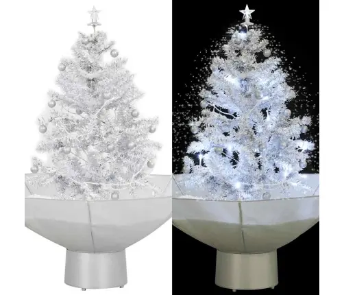 Mākslīgā Ziemassvētku Egle Ar Sniegu Un Pamatni, Balta, 75 Cm Vidaxl