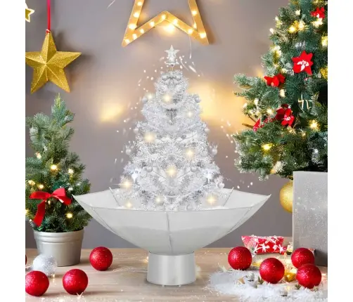 Mākslīgā Ziemassvētku Egle Ar Sniegu Un Pamatni, Balta, 75 Cm Vidaxl