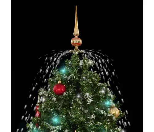 Mākslīgā Ziemassvētku Egle Ar Sniegu Un Pamatni, Zaļa, 140 Cm Vidaxl